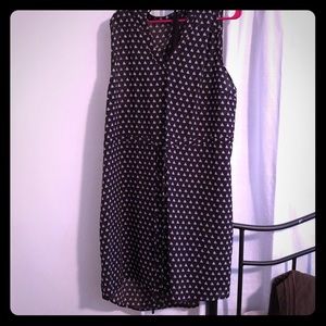 Brown sheer dress with drawstring waist